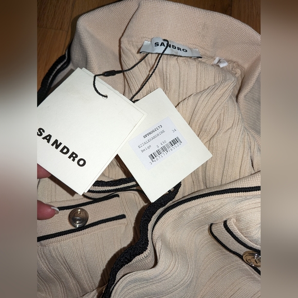 10. NWT SANDRO ALEXANDRINE KNIT DRESS SIZE 34 / US XS - Picture 8 of 9